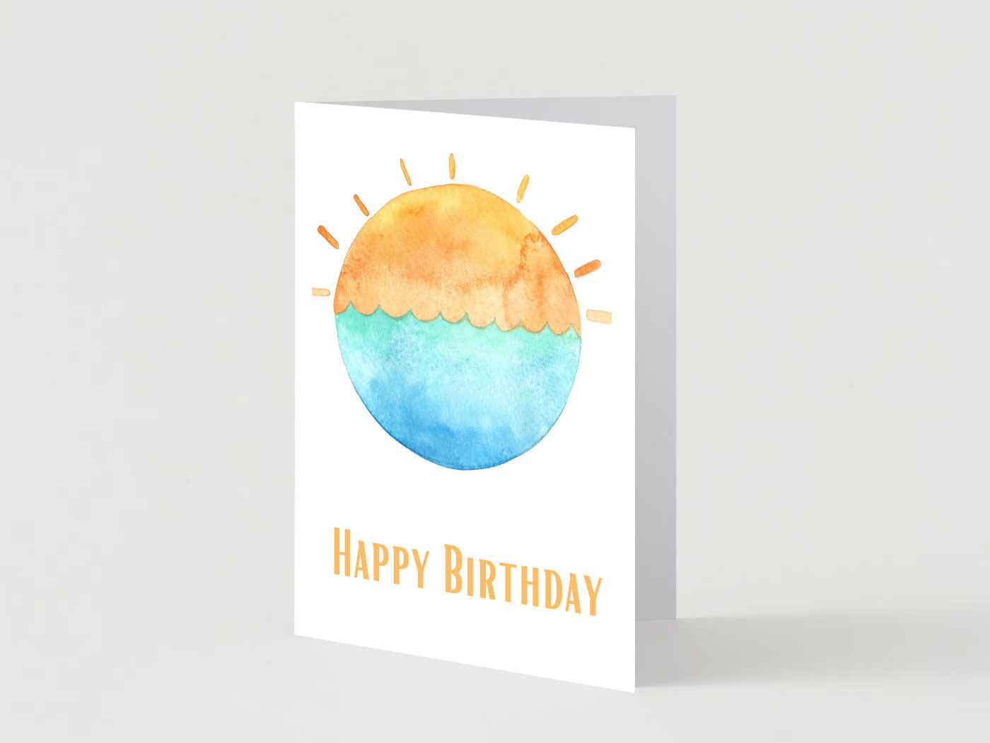 Happy Birthday (Sun and Waves) Greeting Card