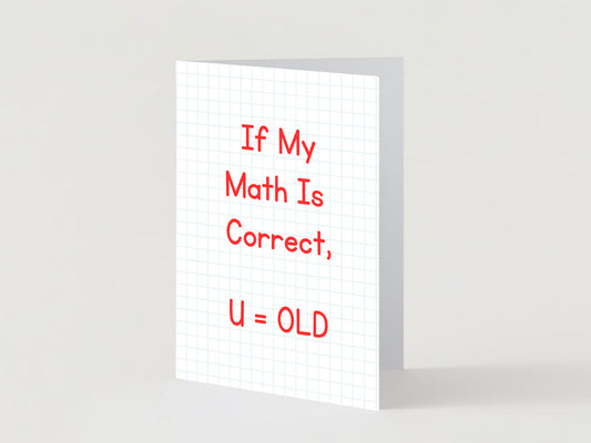 U = Old Greeting Card